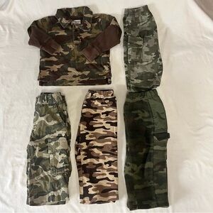 Camouflage Kids Clothes 5 piece bundle size 6 months to 18 months
